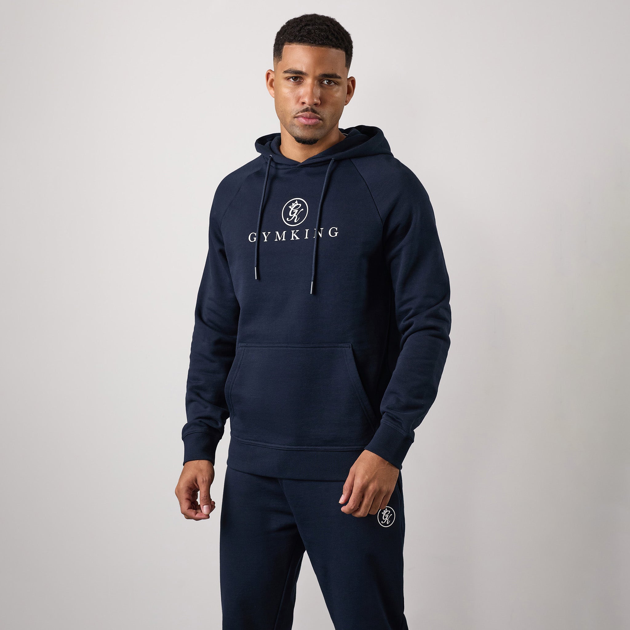 Gym King Pro Logo Hood - Navy Xs