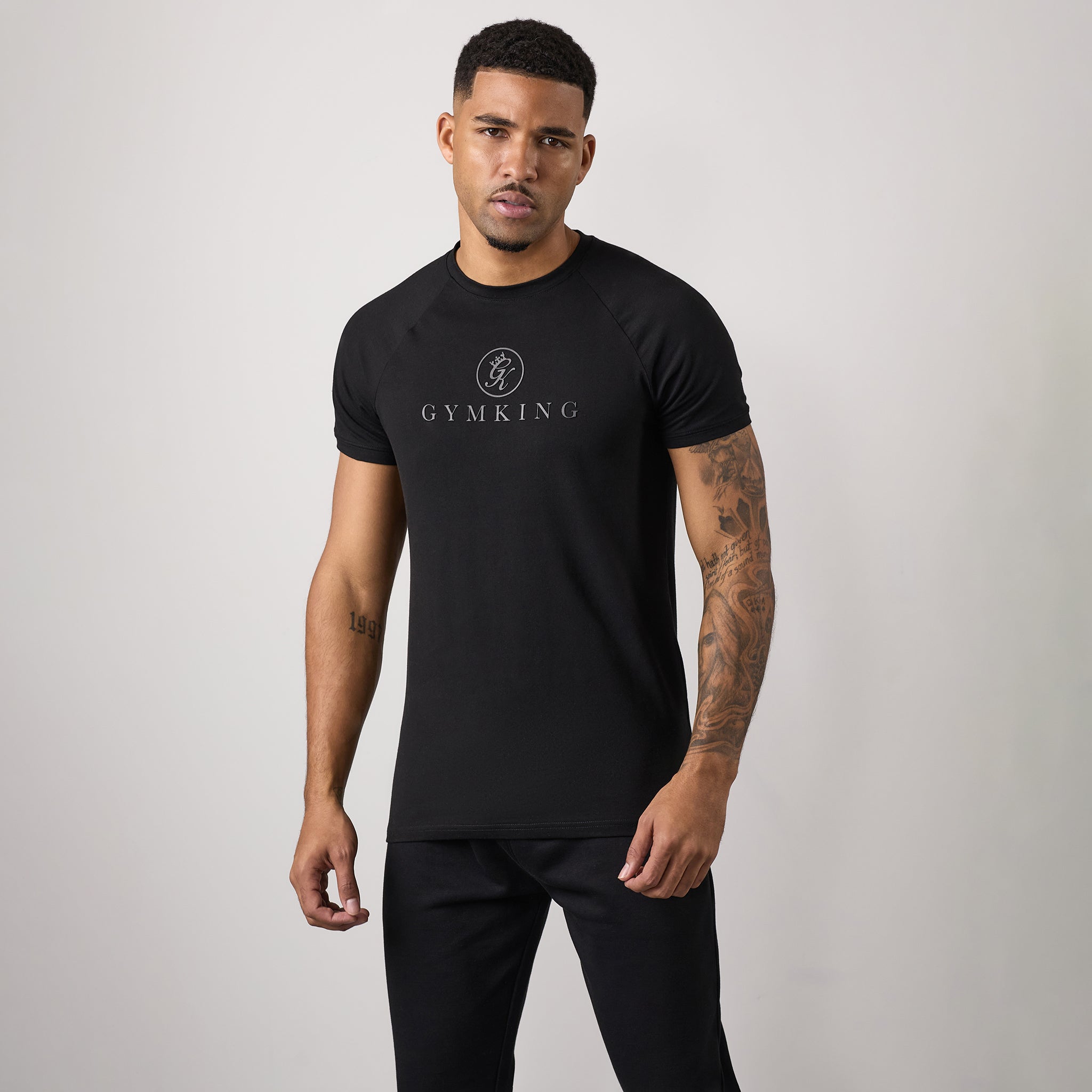 Gym King Pro Logo Tee - Black/Black Xxl