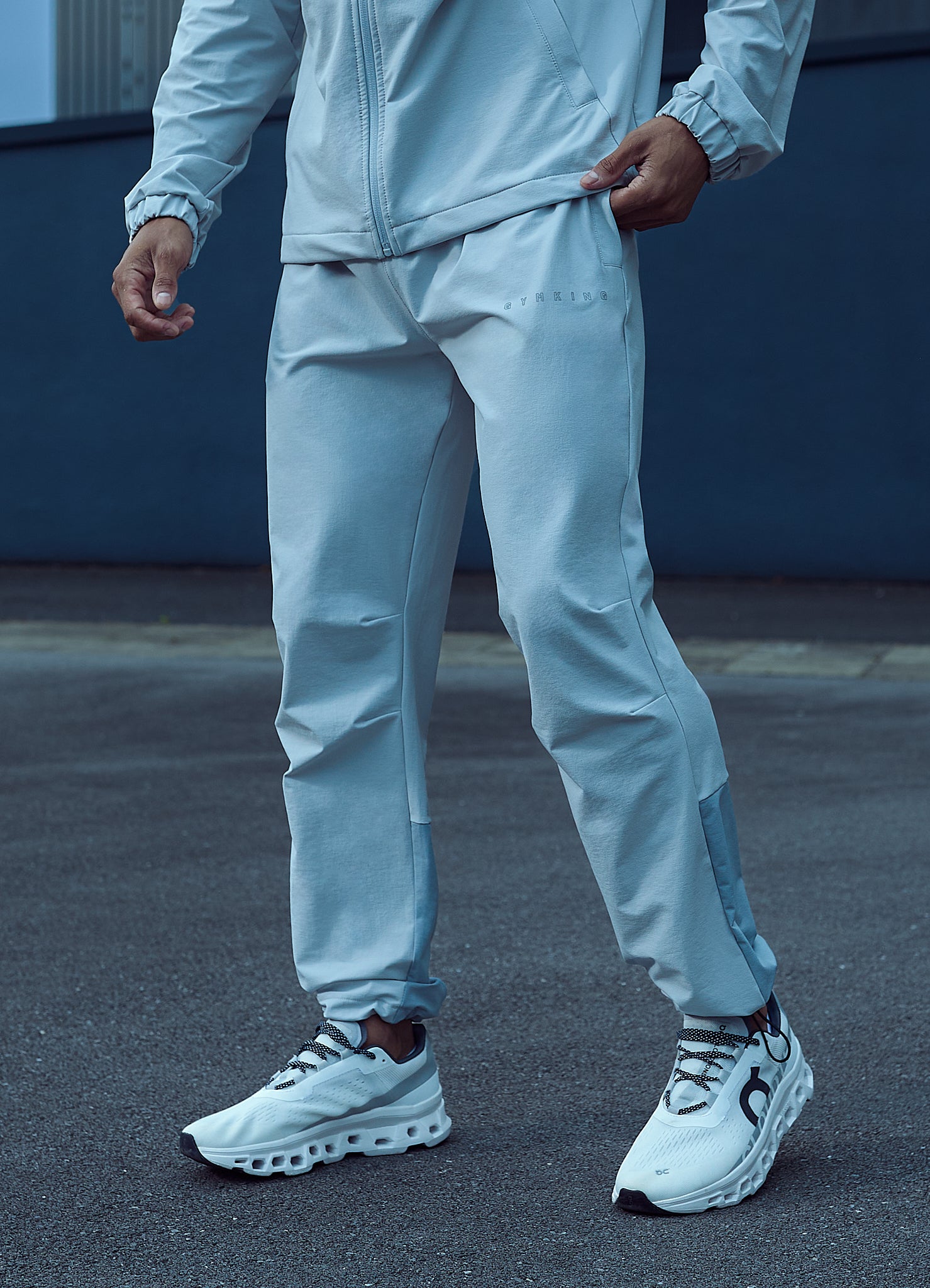 Gym King React Woven Tracksuit - Light Grey