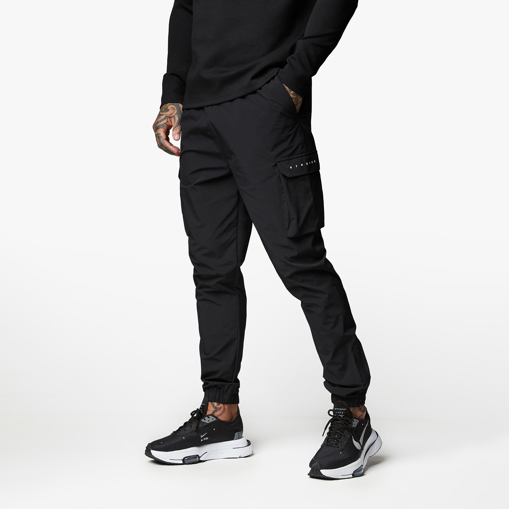 Gym King Rebellion Cargo Jogger - Black L