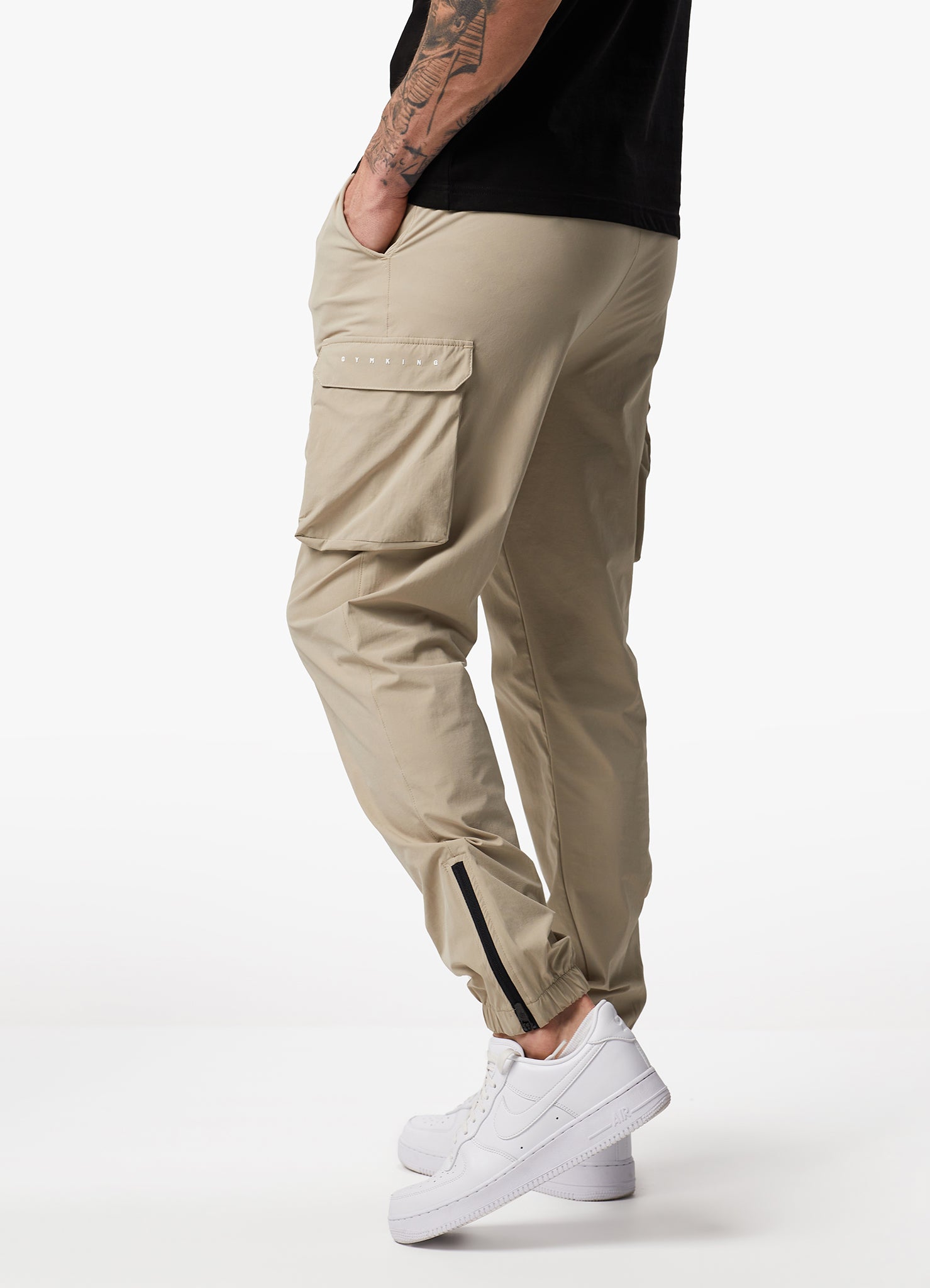 Gym King Rebellion Cargo Jogger - Sandstone M