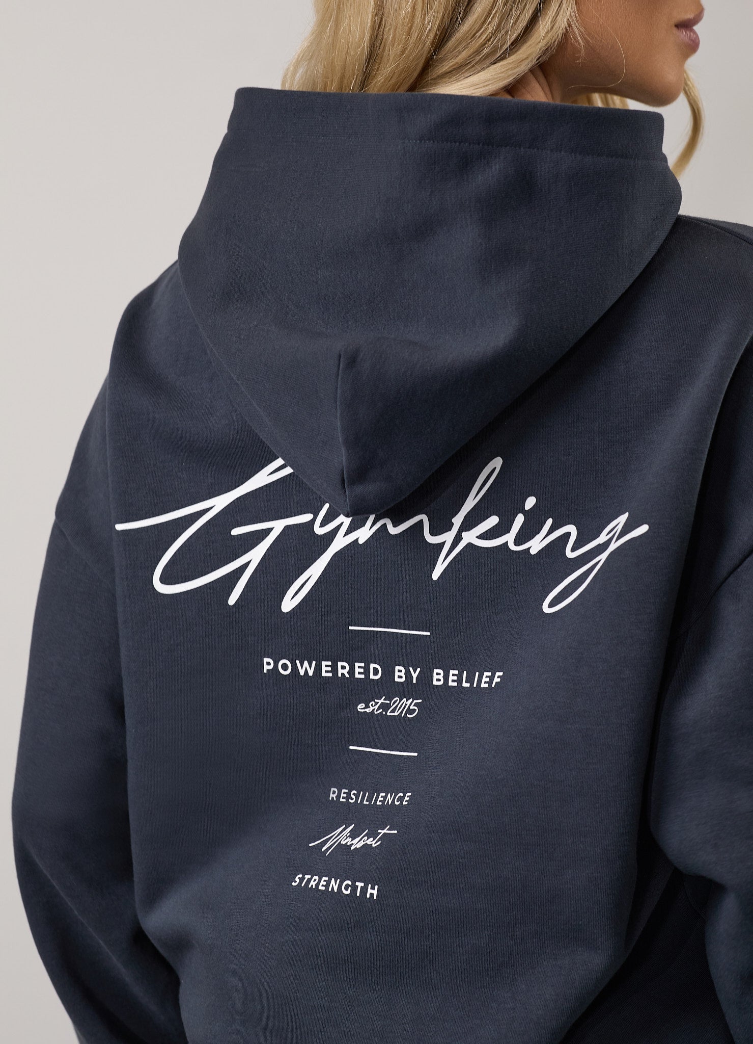 Gym King Reset Oversized Hood - Midnight Blue 8