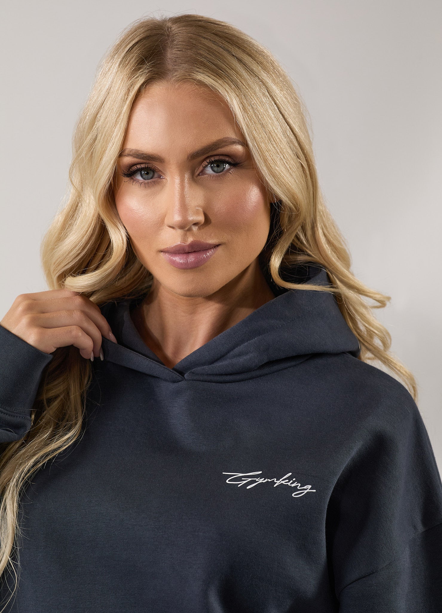 Gym King Reset Oversized Hood - Midnight Blue 8