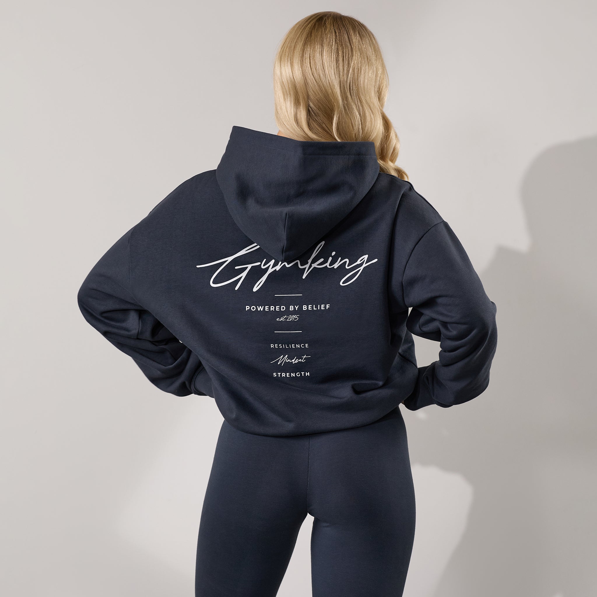 Gym King Reset Oversized Hood - Midnight Blue 8