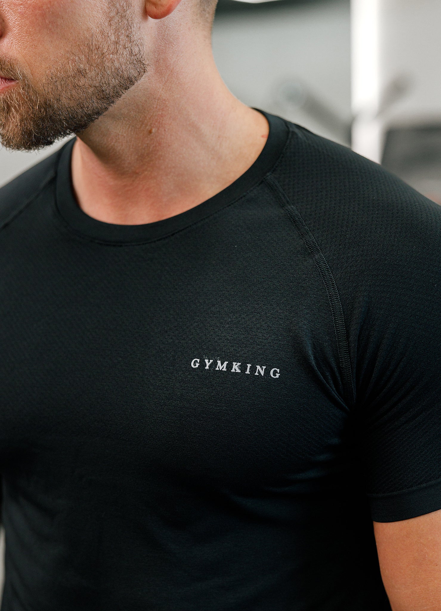 Gym King Seamless Tee - Black L