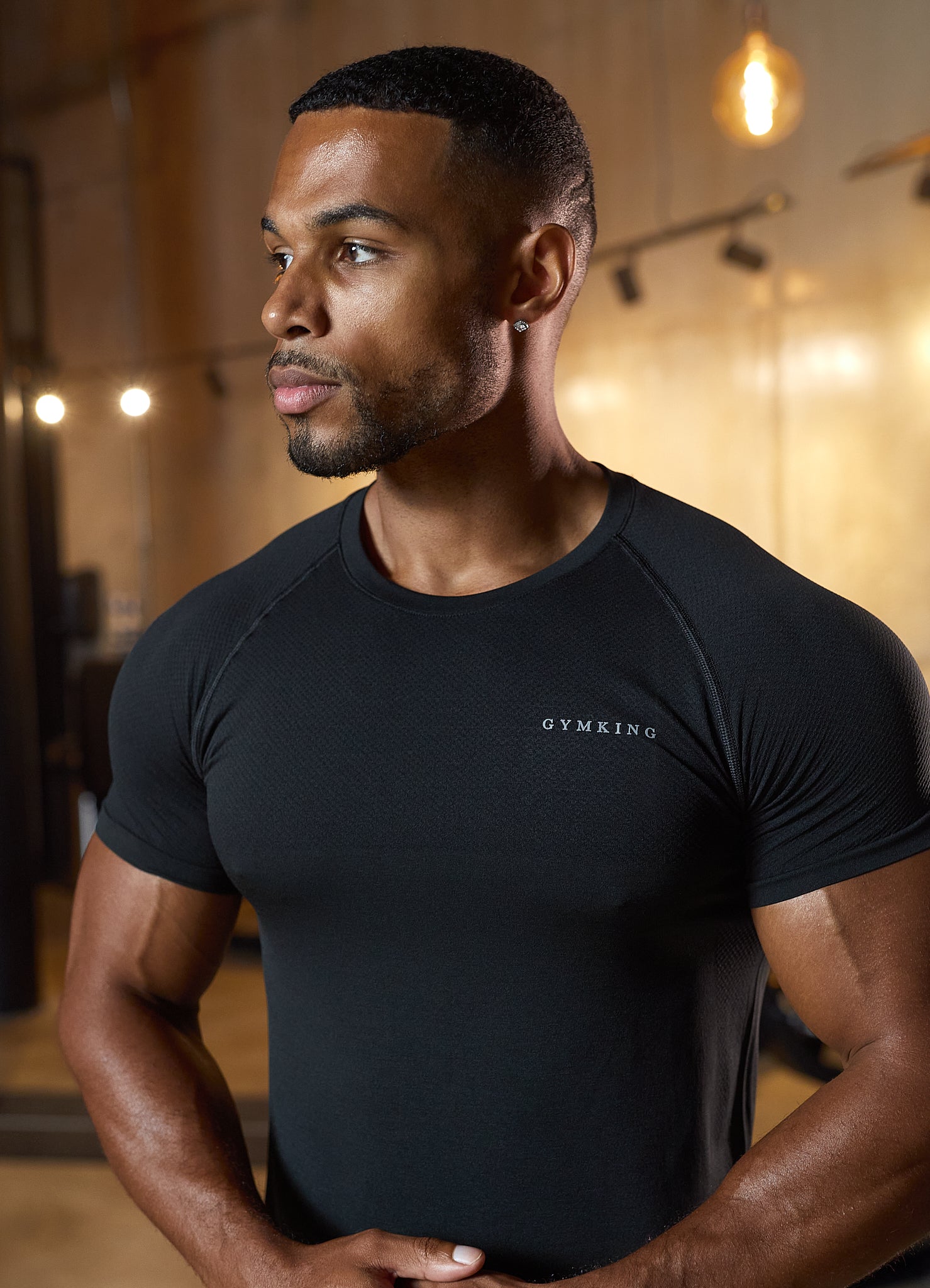 Gym King Seamless Tee - Black L