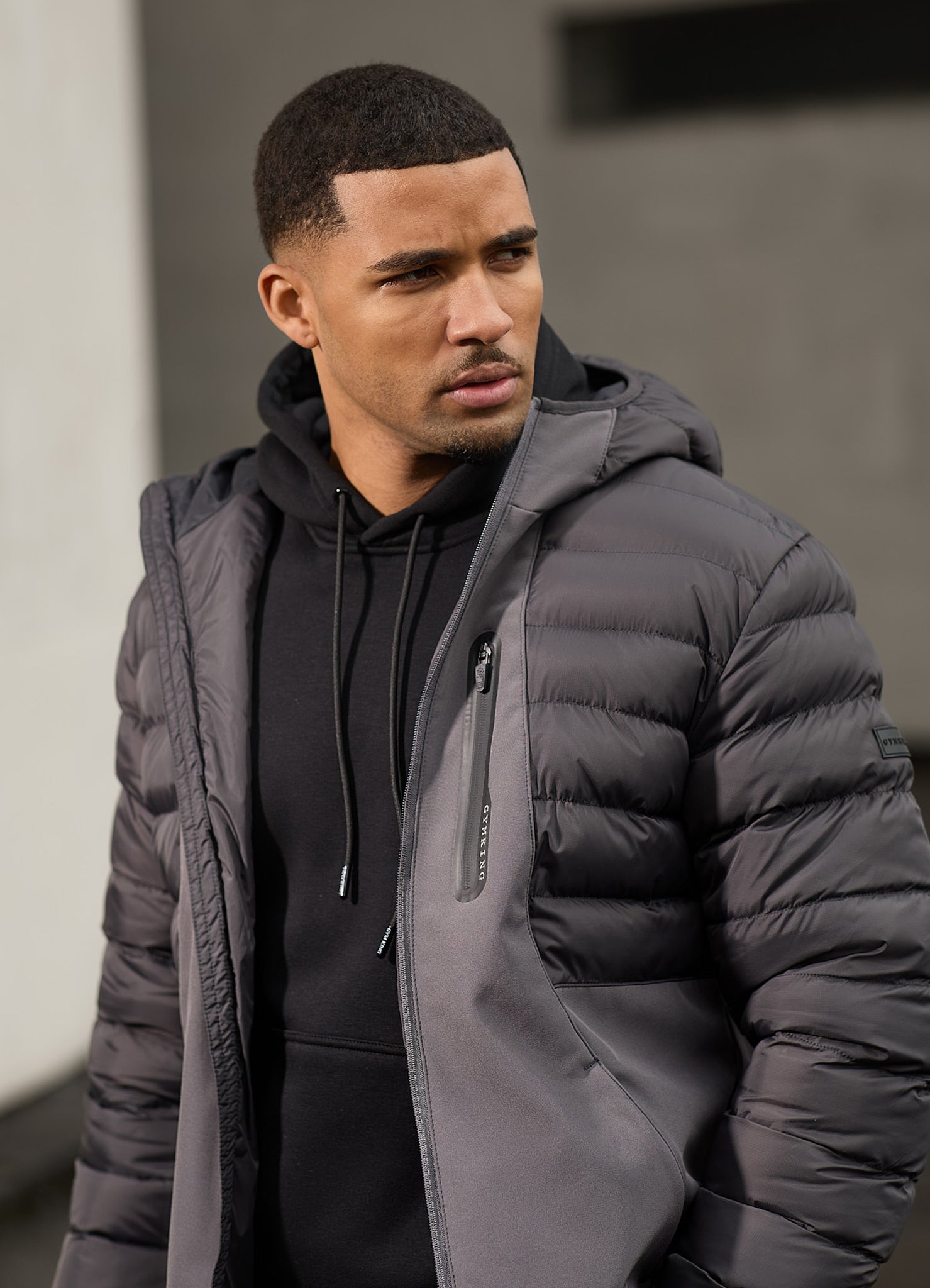 Gym King Summit Hybrid Jacket - Black/Grey Xs