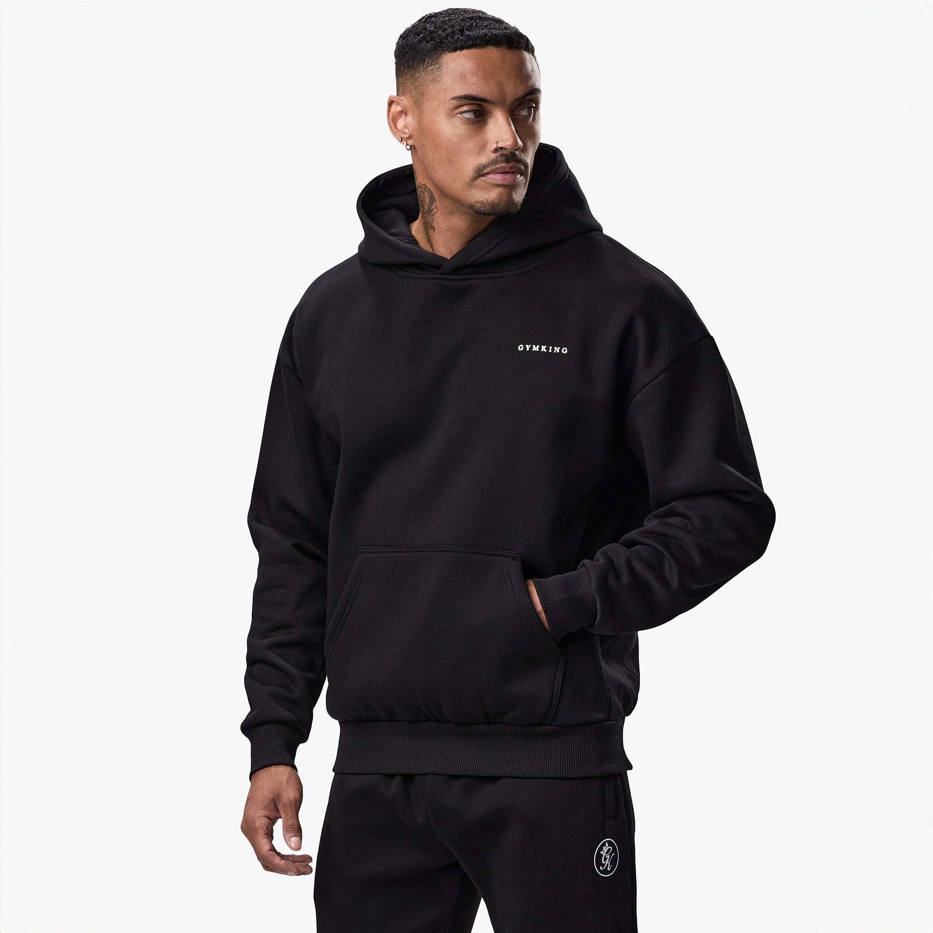 Gym King TML Fleece Hoodie - Black/Gold Xs