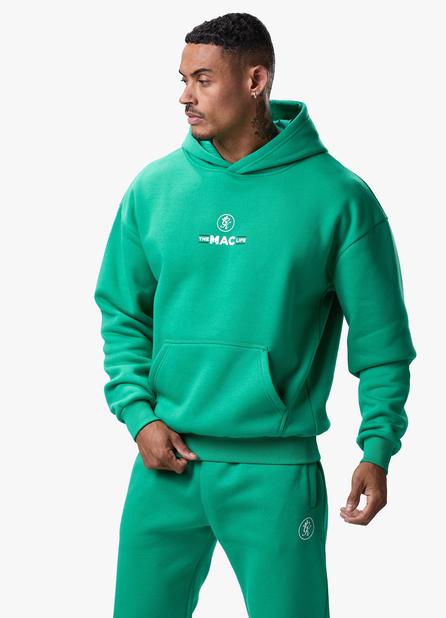 Gym King TML Fleece Hoodie - Shamrock Green Xs