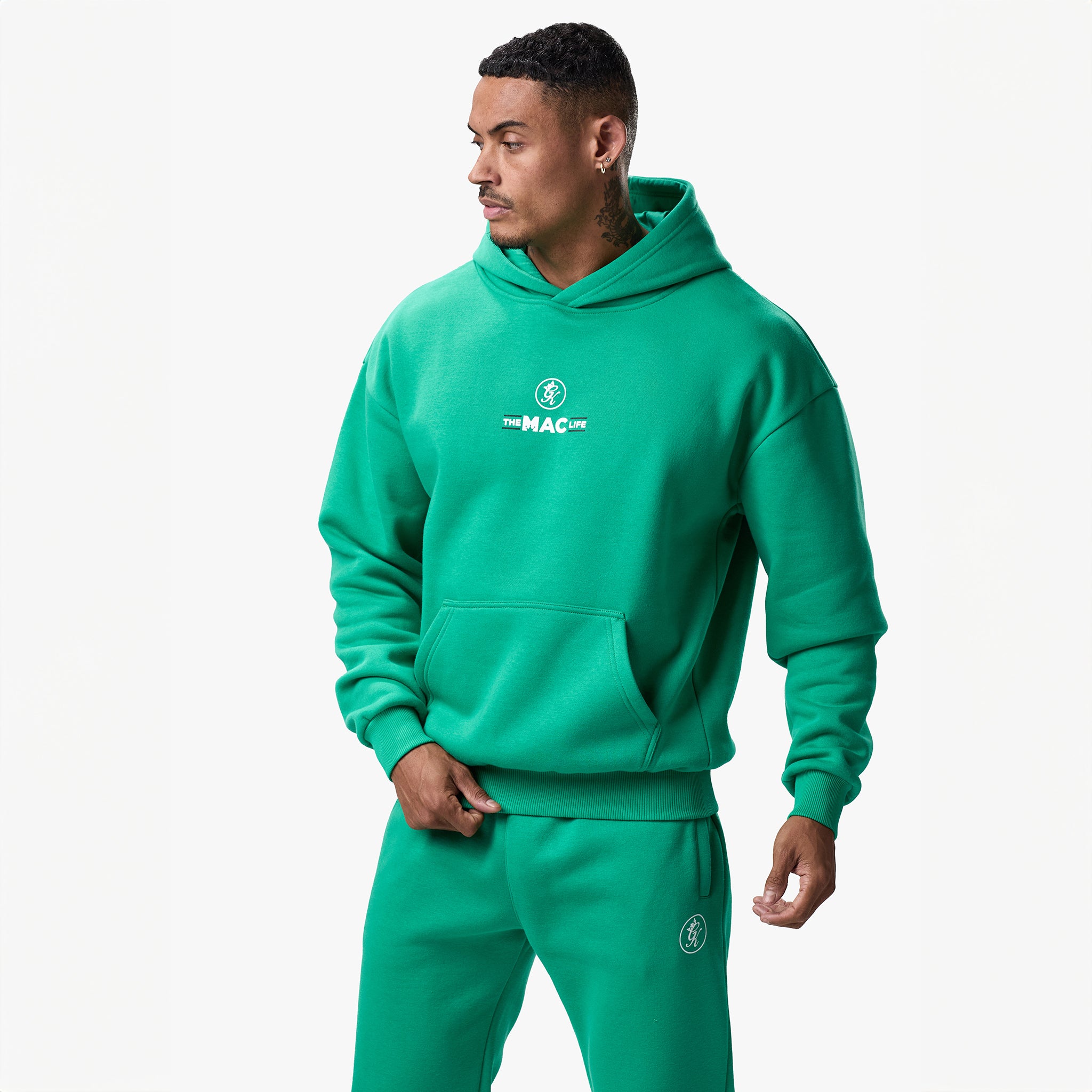 Gym King TML Fleece Hoodie - Shamrock Green Xs