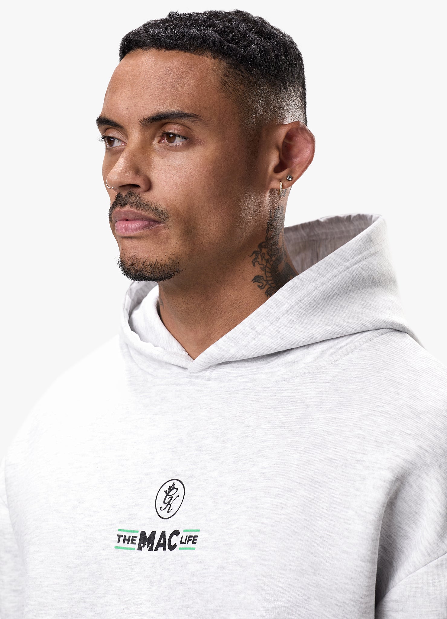 Gym King TML Fleece Hoodie - Snow Marl Xs