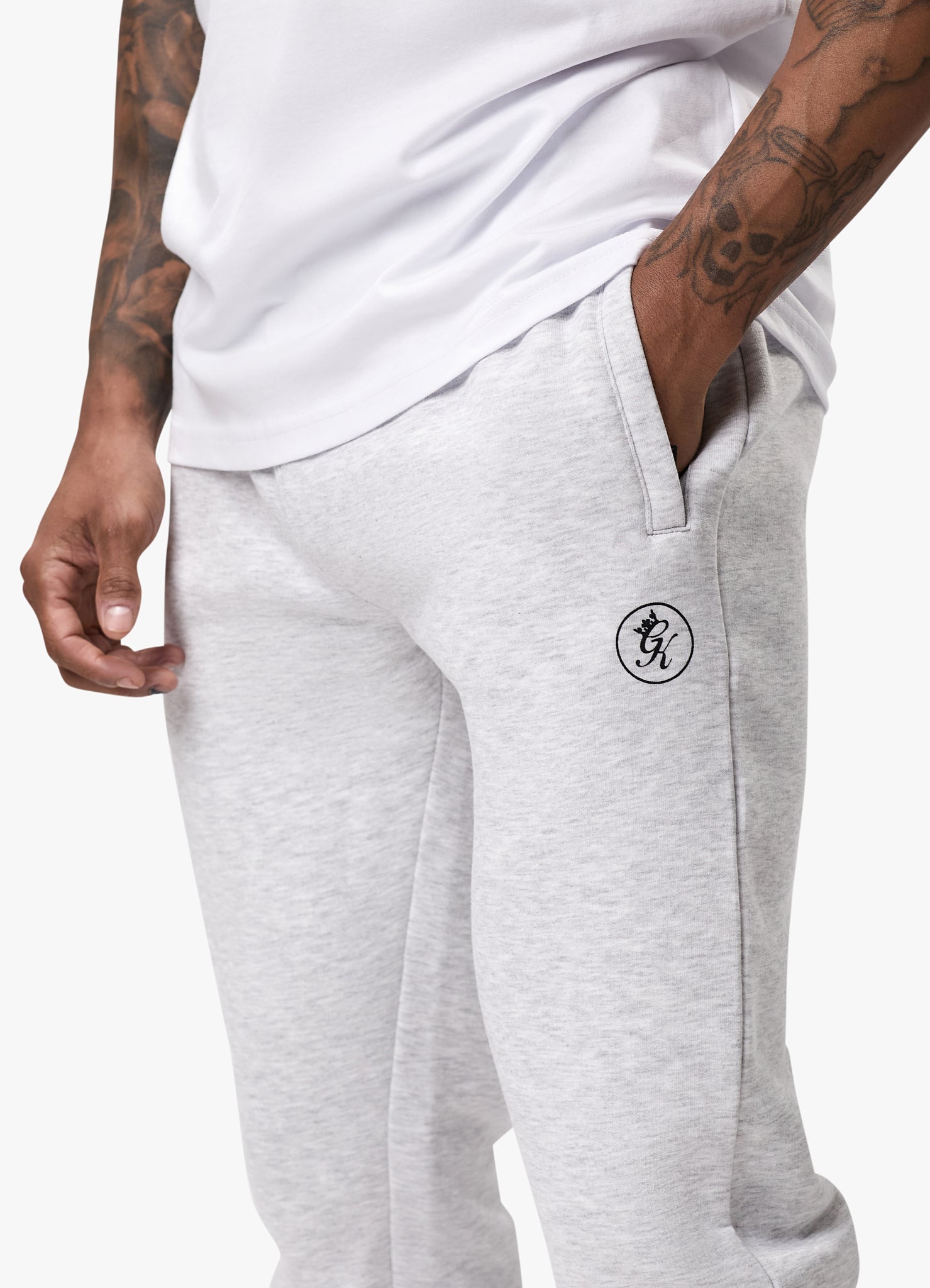 Gym King TML Fleece Jogger - Snow Marl Xs