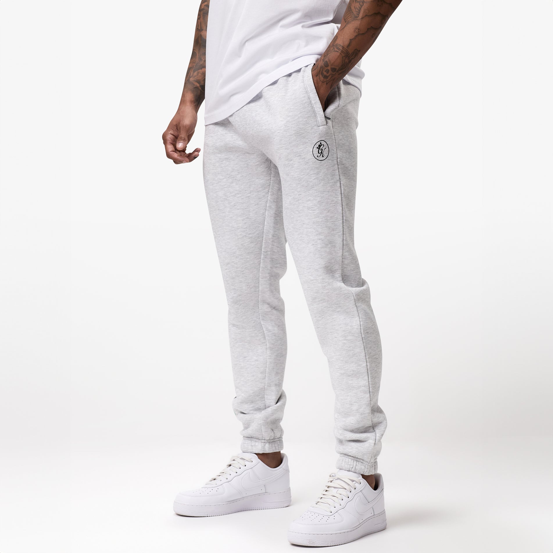 Gym King TML Fleece Jogger - Snow Marl Xs