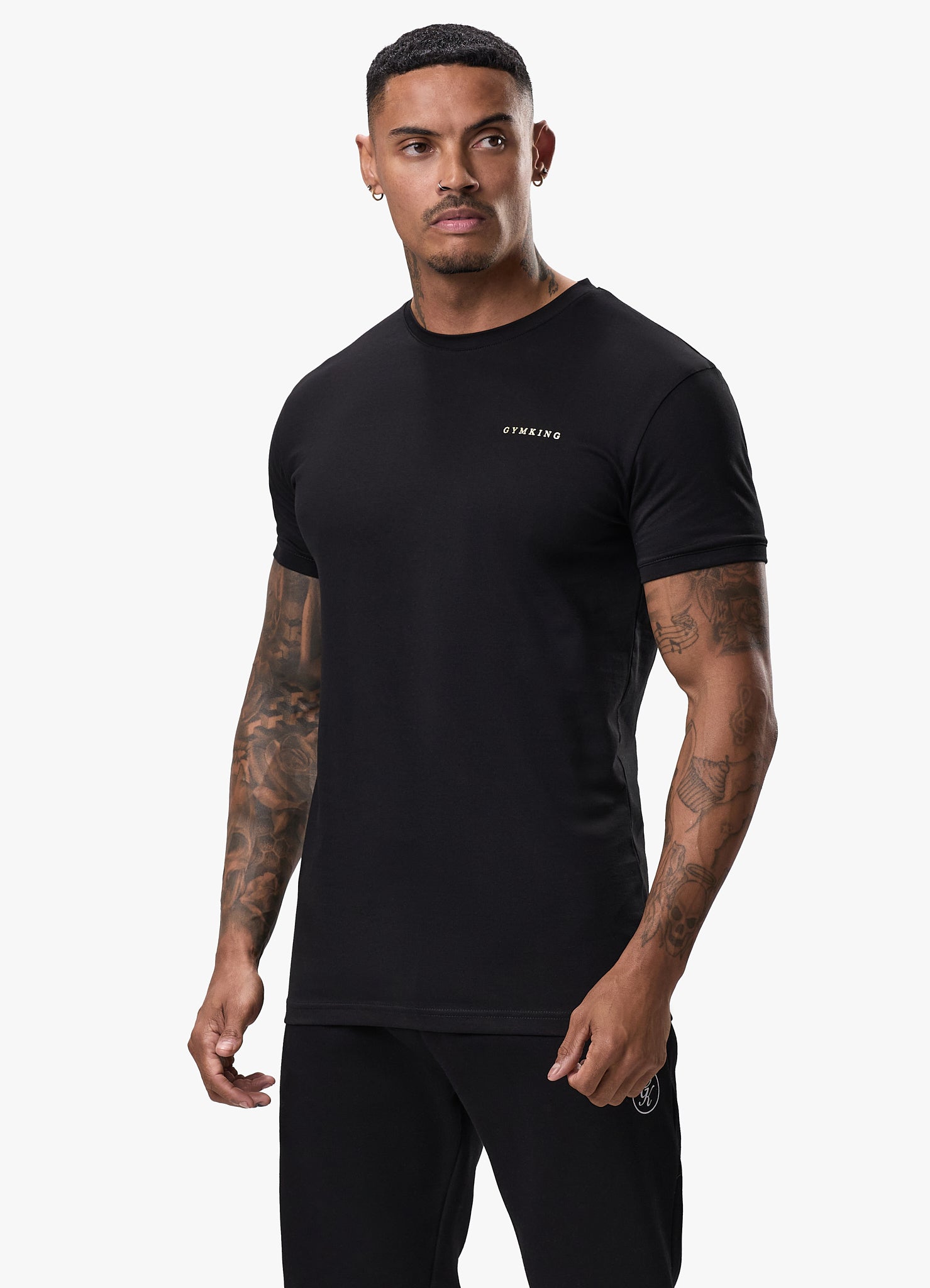 Gym King TML Jersey Tee - Black/Gold Xs