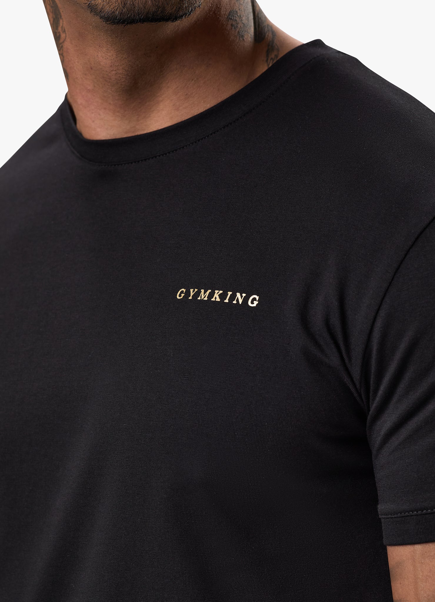 Gym King TML Jersey Tee - Black/Gold Xs