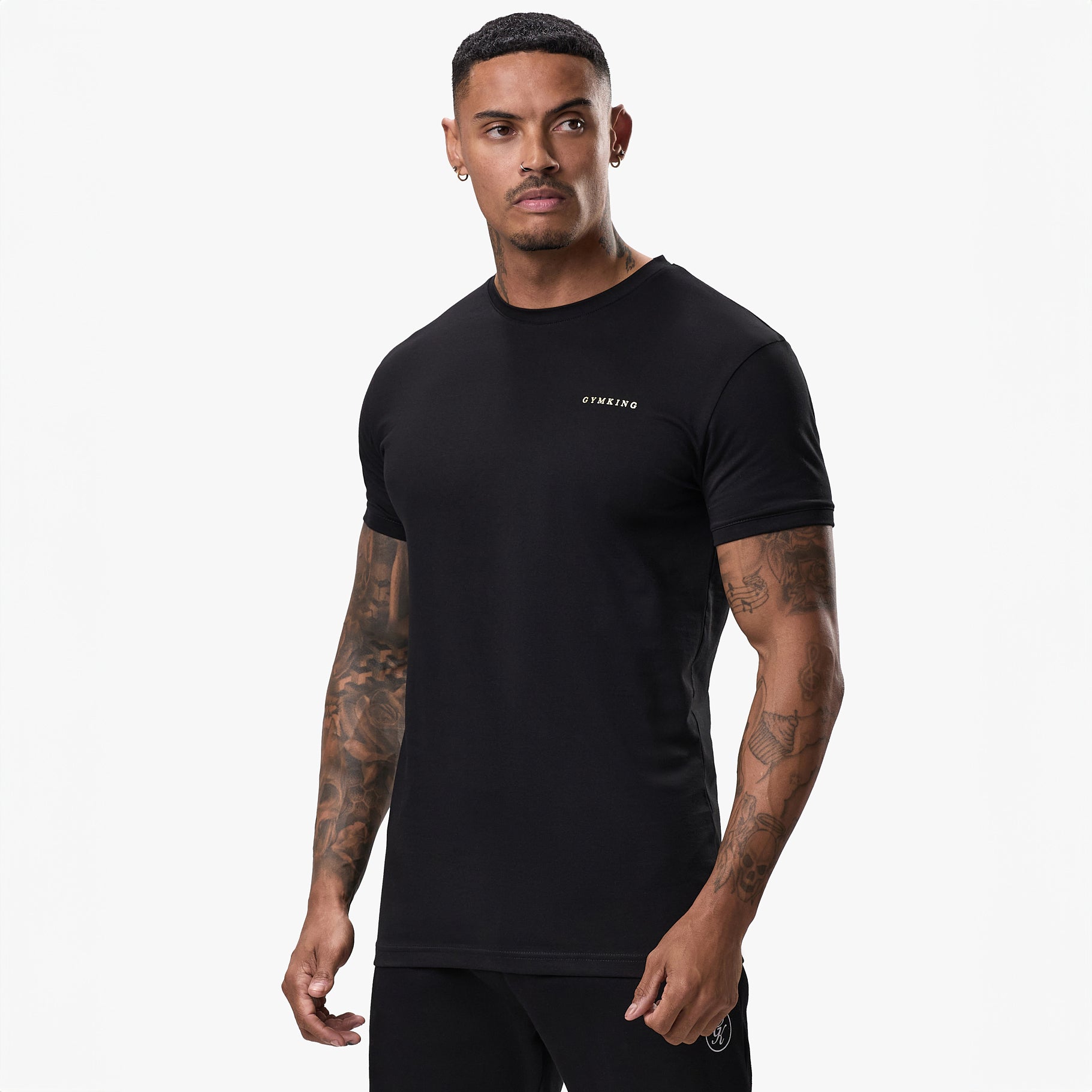 Gym King TML Jersey Tee - Black/Gold Xs