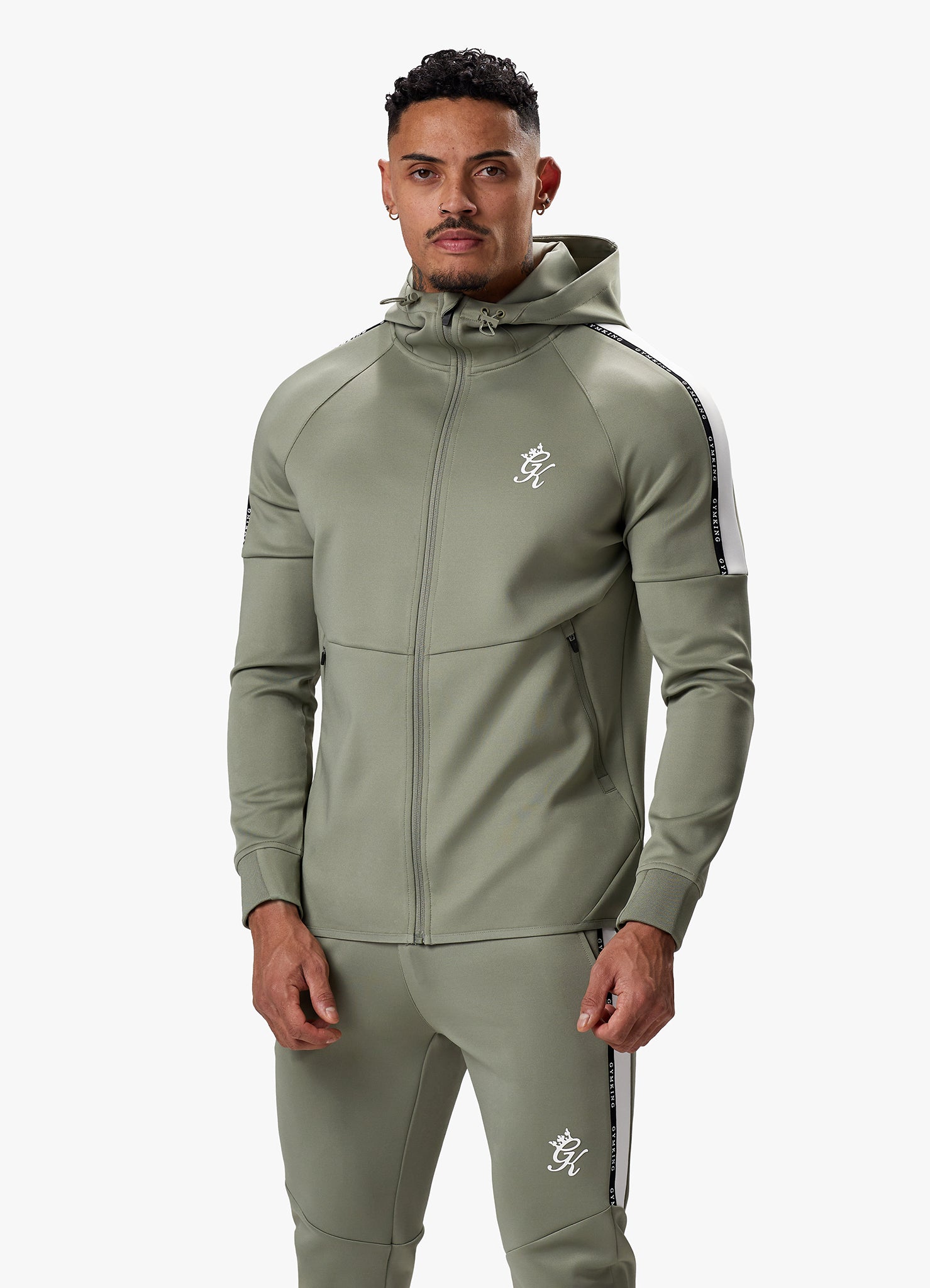 Gym King Taped Core Plus Tracksuit - Soft Khaki