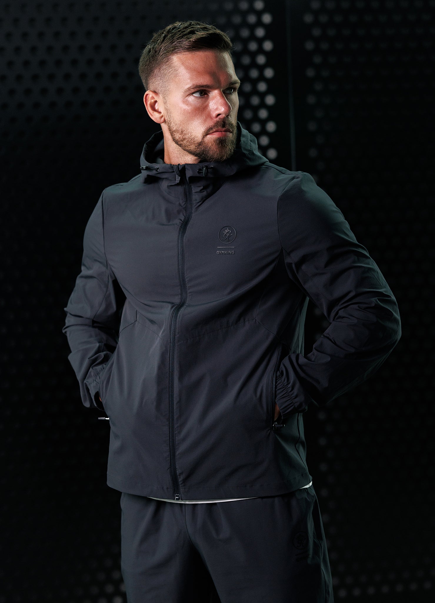 Gym King Aventus Woven Tracksuit - Dark Pewter