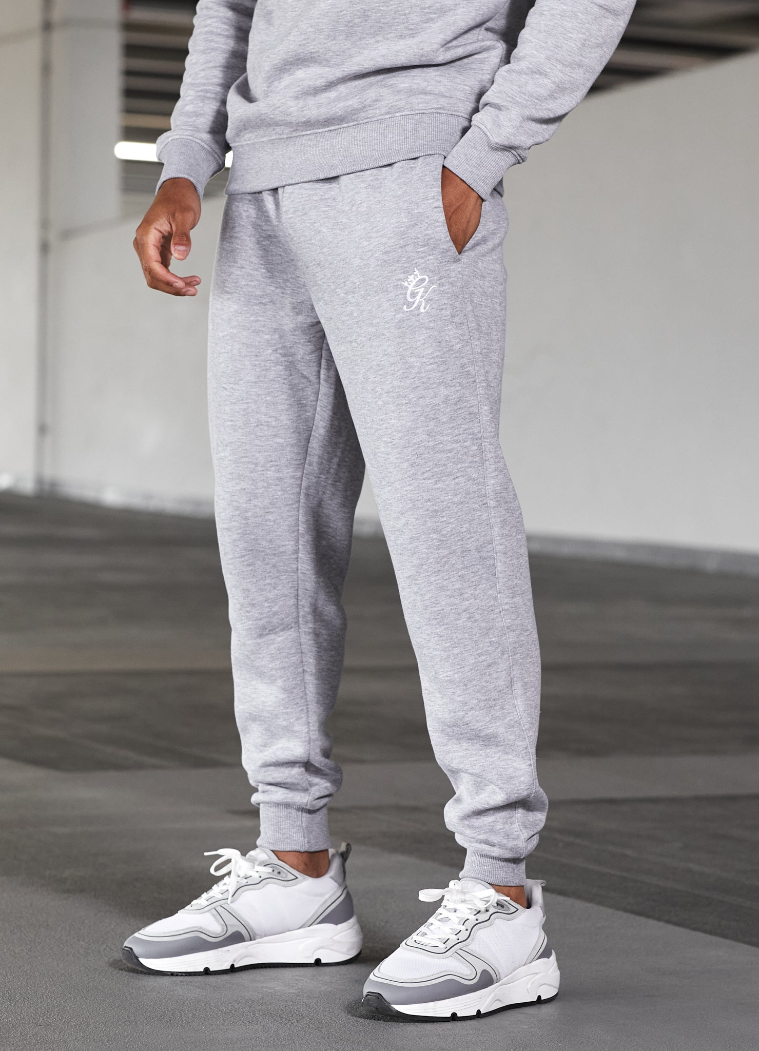 Gym King Fundamental Fleece Jogger - Grey Marl M