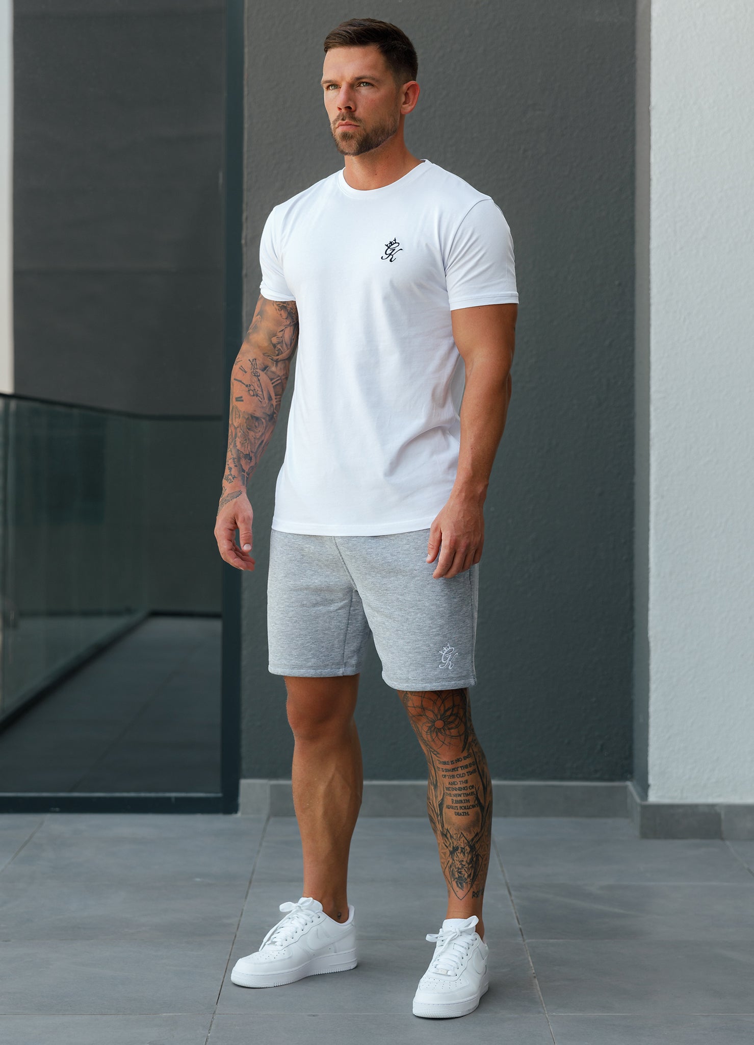 Gym King Fundamental Jersey Tee - White L