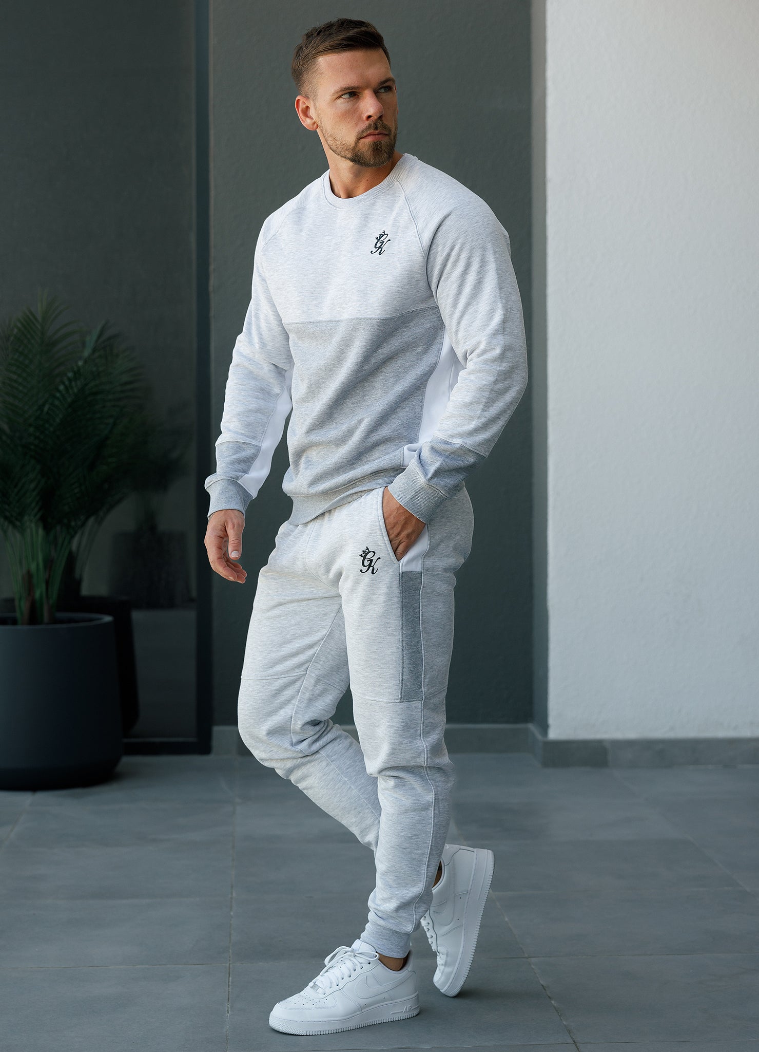 Gym King Minefield Fleece Jogger - Grey Marl Xxl