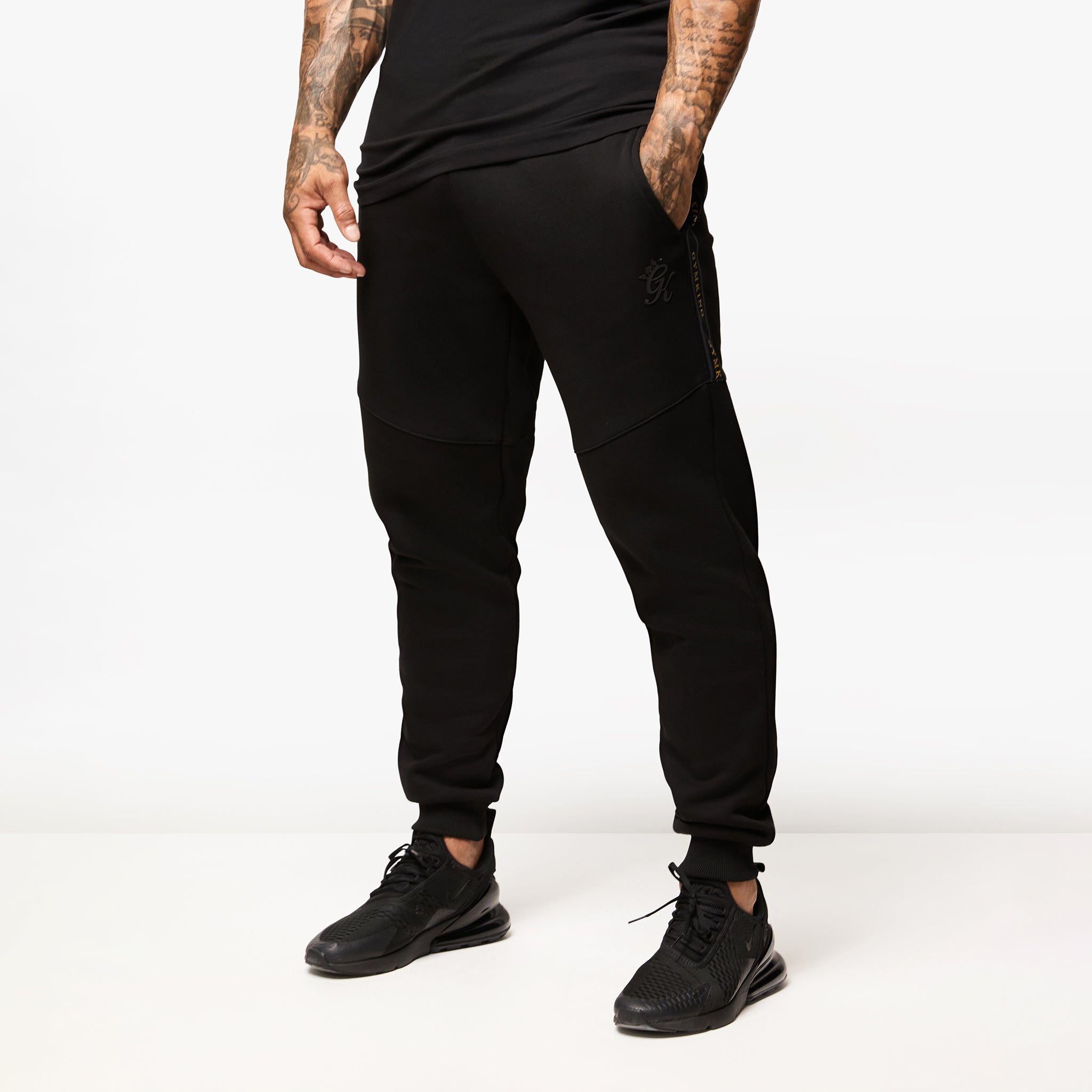 Gym King Premium Taped Jogger - Black/Gold Xxl