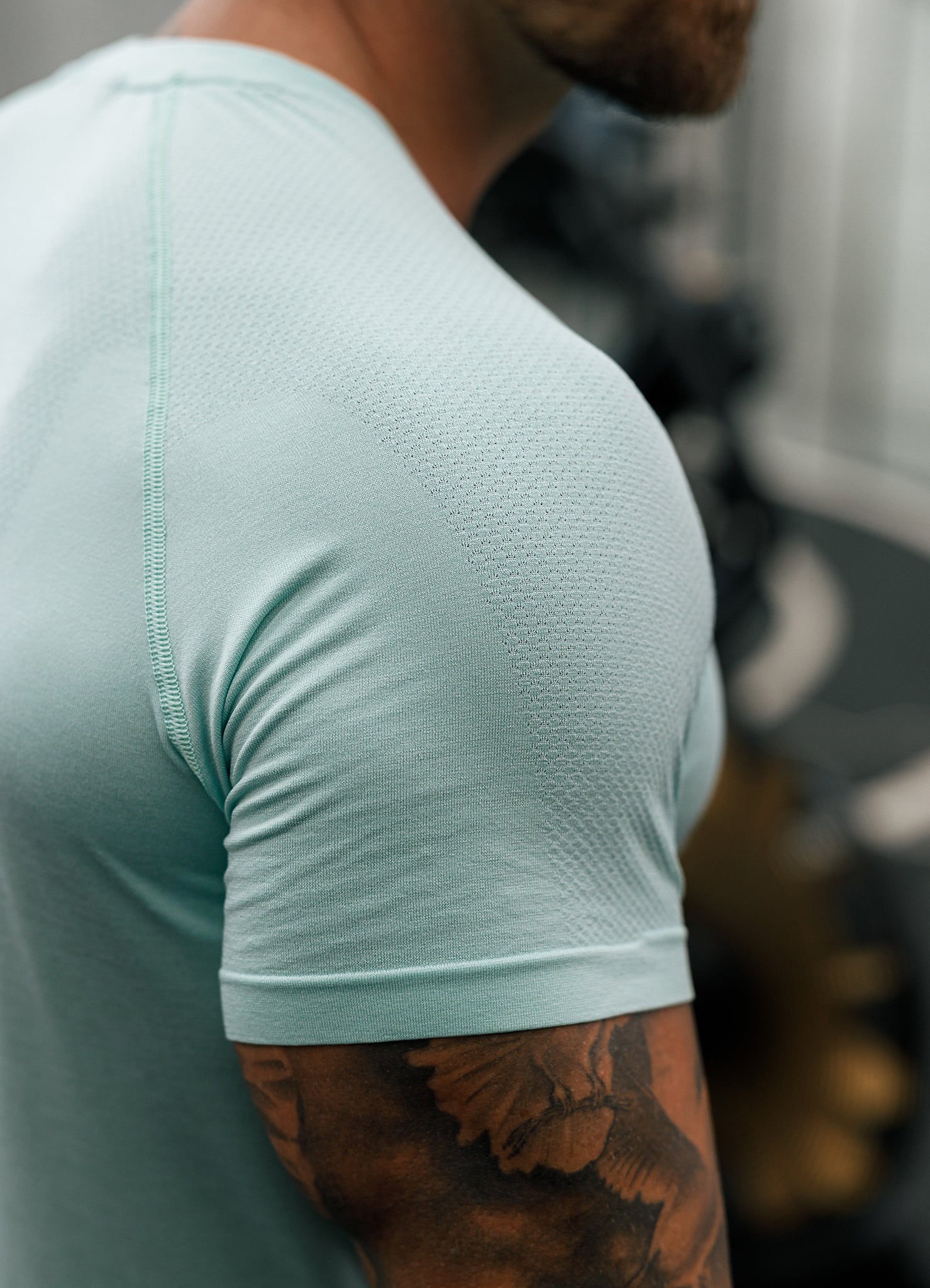 Gym King Seamless Tee - Mineral Green L